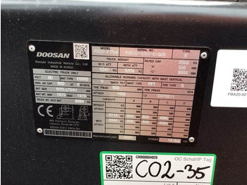 Elektrikli forklift Doosan B35X-7 PLUS: fotoğraf 5
