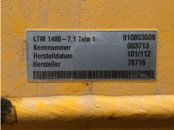 Kaporta ve Dış Aksam - Vinç Liebherr LTM 1400-7.1 telescopic section 1: fotoğraf 5