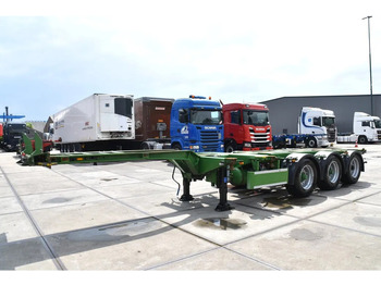 Konteynır taşıyıcı/ Yedek karoser dorse Pacton T3-010 - 2 LIFT AXLES - DRUM BRAKES - BPW AXLES - 2 x EXTENDABLE - GOOD CONDITION -: fotoğraf 5