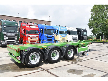 Konteynır taşıyıcı/ Yedek karoser dorse Pacton T3-010 - 2 LIFT AXLES - DRUM BRAKES - BPW AXLES - 2 x EXTENDABLE - GOOD CONDITION -: fotoğraf 2