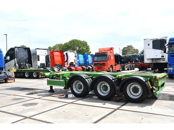 Konteynır taşıyıcı/ Yedek karoser dorse Pacton T3-010 - 2 LIFT AXLES - DRUM BRAKES - BPW AXLES - 2 x EXTENDABLE - GOOD CONDITION -: fotoğraf 4