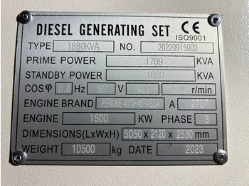 Yeni Elektrikli jeneratör Perkins 4012-46TAG3A - 1.880 kVA Generator - DPX-19824-O: fotoğraf 4