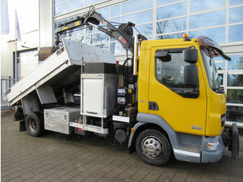 Damperli kamyon, Vinçli kamyon DAF LF45.160 EEV Kipper + HIAB 044 D-3 RF Kran Crane: fotoğraf 3