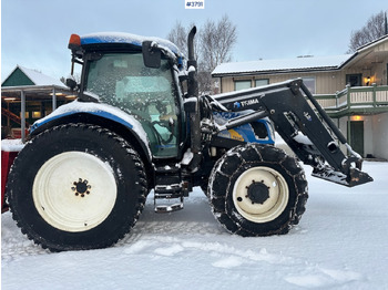2010 New Holland T6040 4x4 plow rigged tractor w/ Trima +3.0p front loader, brand new chains, snow bucket and Westbjørn snow blower. WATCH VIDEO. finansal kiralama 2010 New Holland T6040 4x4 plow rigged tractor w/ Trima +3.0p front loader, brand new chains, snow bucket and Westbjørn snow blower. WATCH VIDEO.: fotoğraf 3