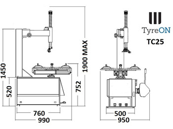 Garaj ekipman TC25 car tyre changer: fotoğraf 5