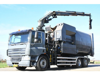 Kancalı yükleyici kamyon, Vinçli kamyon DAF CF75/310 FAN !!KRAAN/HAAK!!PERSCONTAINER!!HIGH PRESURRE CLEANING!!HOGEDRUK REINIGING!!HOCH DRUCK WASHEN SYSTEM!!REINIGING!GEJO B: fotoğraf 5