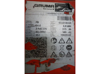 Akümülatör GRUMA 24 Volt 3 PzS 375 Ah: fotoğraf 4