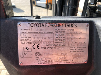 Elektrikli forklift Toyota 1.6 ton Triplex Freelift Sideshift Elektra Heftruck: fotoğraf 3