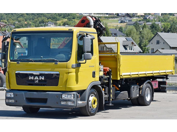 Vinçli kamyon, Damperli kamyon MAN TGL 12.220 Kipper 5,05 m + PK 8501 B *TOPZUSTAND: fotoğraf 3