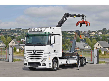 Kancalı yükleyici kamyon, Vinçli kamyon Mercedes-Benz ACTROS 2551 * ABROLLKIPPER * LIV L120 Z3 (88): fotoğraf 2