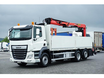 Sal/ Açık kasa kamyon, Vinçli kamyon DAF CF / 480 / 6 X 2 / SKRZYNIOWY + HDS / PALFINGER PK 22 001L / OŚ: fotoğraf 2
