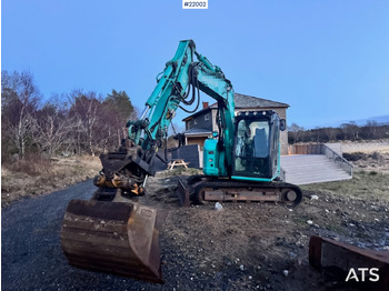 Ekskavatör Kobelco 2016 Kobelco SK75SR Beltegraver m/ Rototilt og Pusseskuffe.: fotoğraf 3