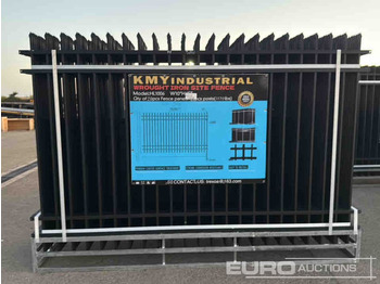 Yeni Alet/ Ekipman Unused 2025 KMY Industrial Iron Site Fence, Qty (20 of) Fence Panels, (20 of) Posts (W10XH6') Powder Coated Surface: fotoğraf 2