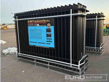 Yeni Alet/ Ekipman Unused 2025 KMY Industrial Iron Site Fence, Qty (20 of) Fence Panels, (20 of) Posts (W10XH6') Powder Coated Surface: fotoğraf 3