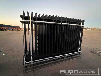 Yeni Alet/ Ekipman Unused 2025 KMY Industrial Iron Site Fence, Qty (20 of) Fence Panels, (20 of) Posts (W10XH6') Powder Coated Surface: fotoğraf 5