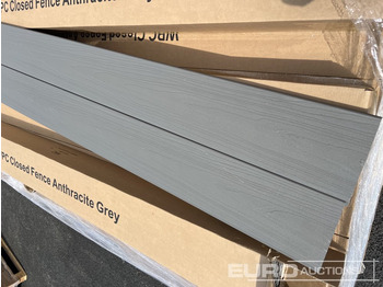 İnşaat ekipmanı 1.8m Wide Anthracite Grey Composite Fence Panels (25 of), 2.45m Black Aluminium Posts (26 of), Complete With Assembly Kit: fotoğraf 3