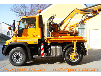Atık toplama taşıt/ Özel amaçlı taşıt MERCEDES-BENZ Unimog U 400/Hydrostat/Mähtür +MULAG MHU 800: fotoğraf 3