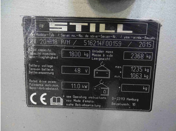 Elektrikli forklift Still RX20-18P/H: fotoğraf 5