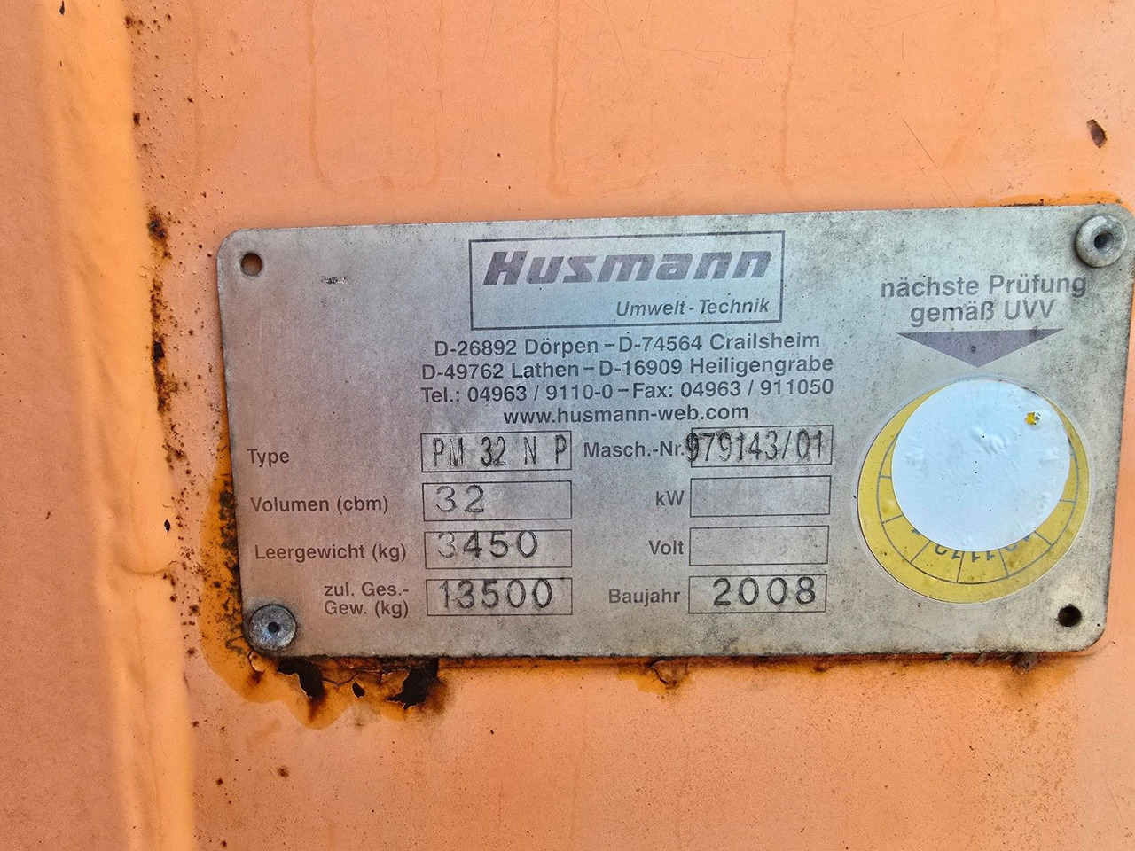 Koppelbehälter Husmann PM 32 N P Abrollcontainer - Kancalı konteyner: fotoğraf 2 Koppelbehälter Husmann PM 32 N P Abrollcontainer - Kancalı konteyner: fotoğraf 2
