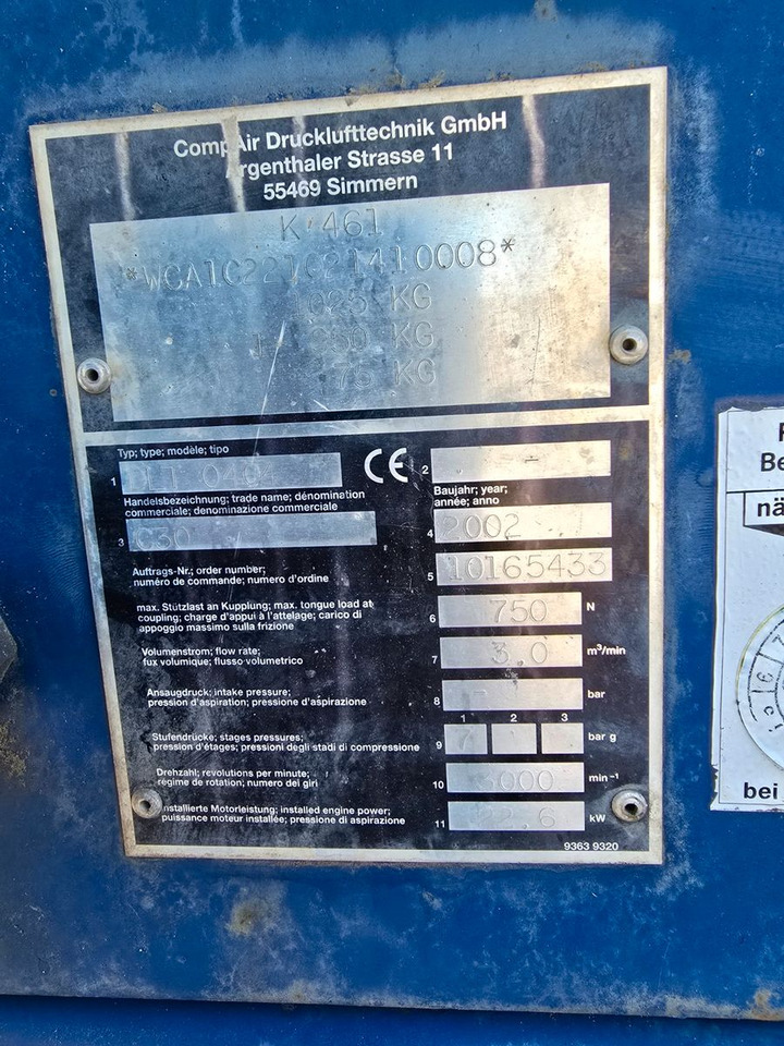 Compair DLT 0404 C30 Baustellen Kompressor finansal kiralama Compair DLT 0404 C30 Baustellen Kompressor: fotoğraf 10 Compair DLT 0404 C30 Baustellen Kompressor finansal kiralama Compair DLT 0404 C30 Baustellen Kompressor: fotoğraf 10