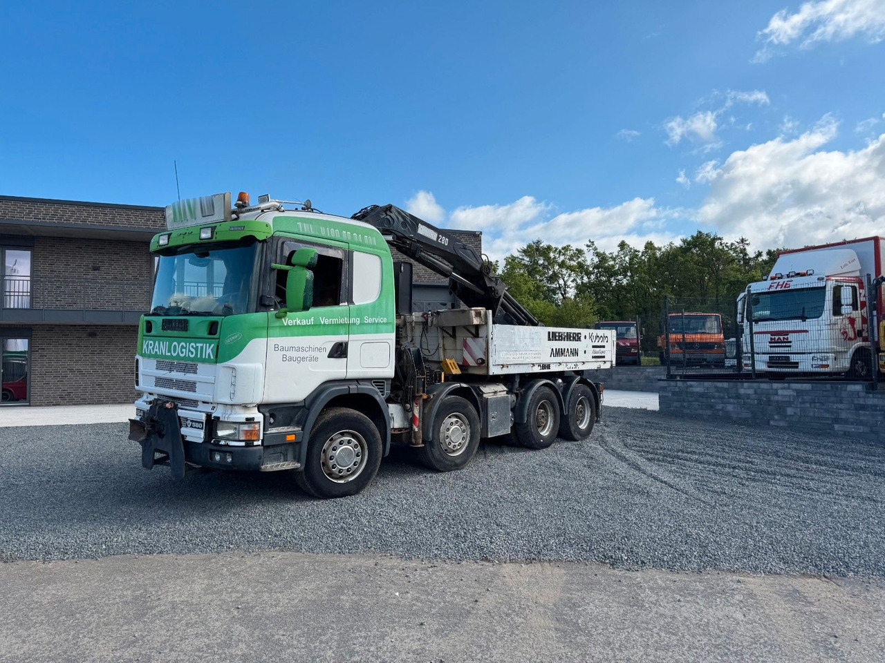 Scania 164G 580 V8 Kran Hiab 280 Retarder Sattelplatte Scania 164G 580 V8 Kran Hiab 280 Retarder Sattelplatte - Sal/ Açık kasa kamyon, Vinçli kamyon: fotoğraf 2 Scania 164G 580 V8 Kran Hiab 280 Retarder Sattelplatte Scania 164G 580 V8 Kran Hiab 280 Retarder Sattelplatte - Sal/ Açık kasa kamyon, Vinçli kamyon: fotoğraf 2