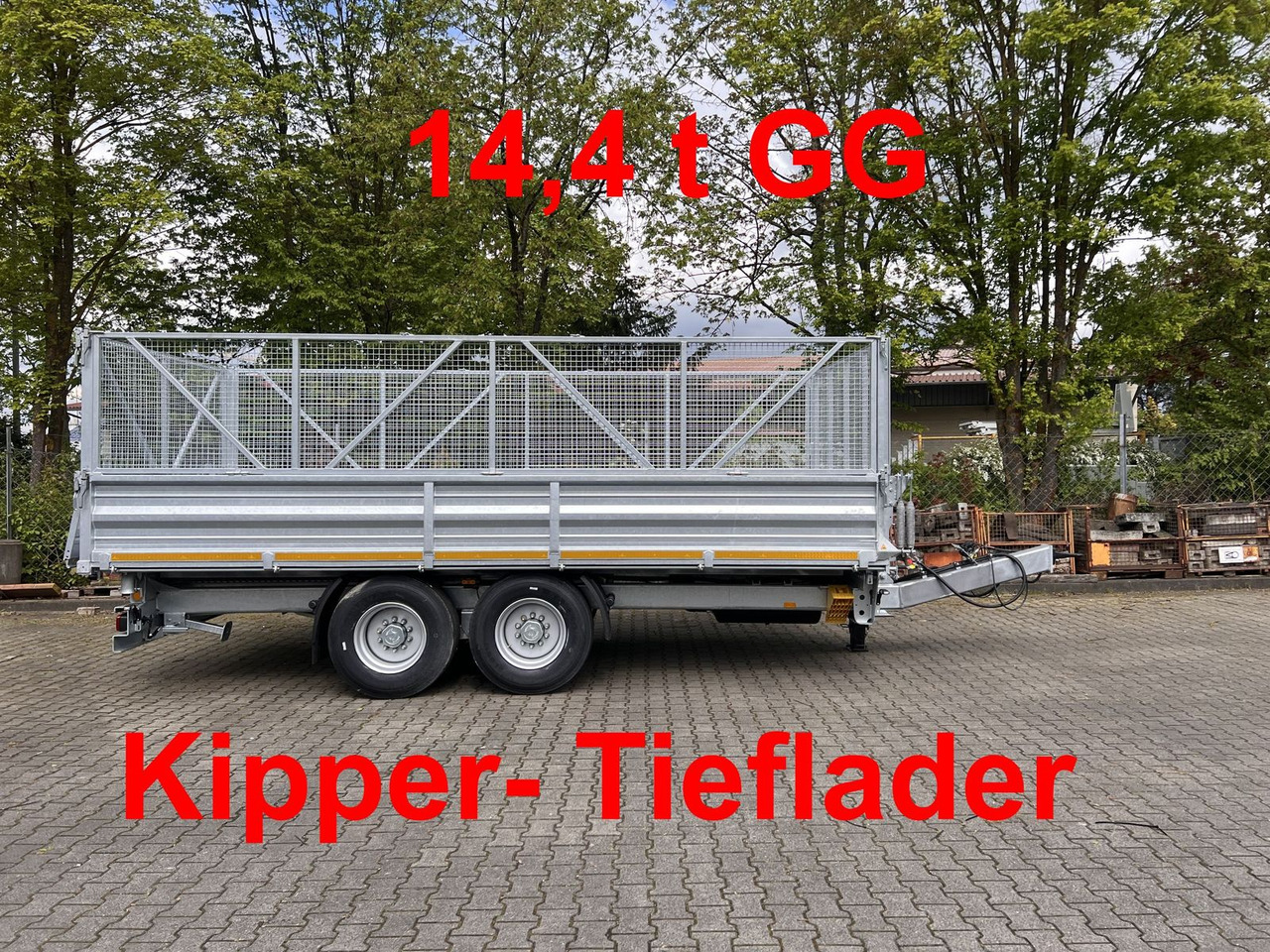 Möslein 14 t Tandem- Kipper Tieflader 5,70 m lang, Brei - Damperli römork: fotoğraf 1 Möslein 14 t Tandem- Kipper Tieflader 5,70 m lang, Brei - Damperli römork: fotoğraf 1