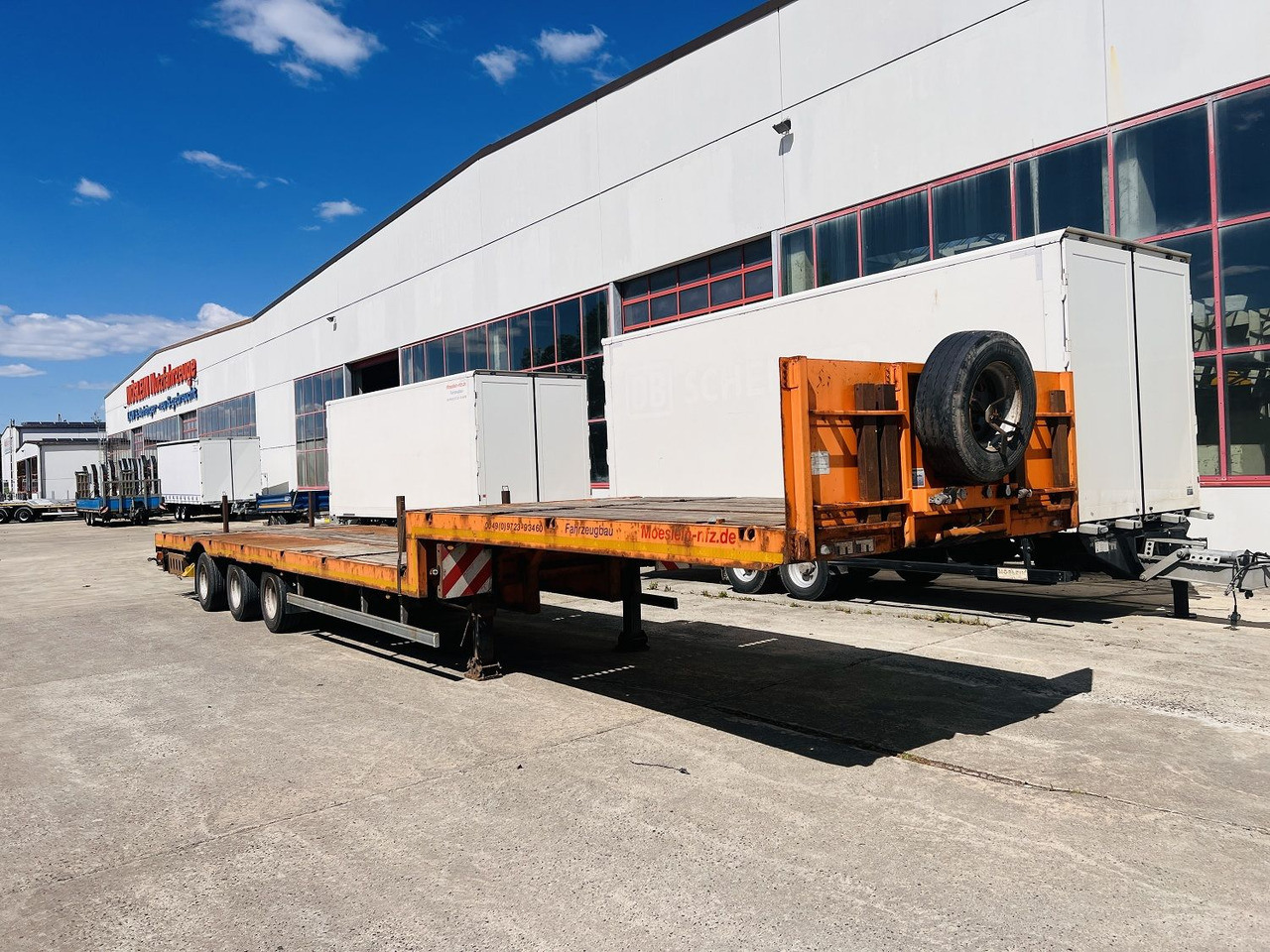 Möslein STO 3 Schwebheim 3 Achs Satteltieflader Plato 45 t GGfür Fertigteile, Baumaschinen oder Container - Alçak çerçeveli platform dorse: fotoğraf 3 Möslein STO 3 Schwebheim 3 Achs Satteltieflader Plato 45 t GGfür Fertigteile, Baumaschinen oder Container - Alçak çerçeveli platform dorse: fotoğraf 3