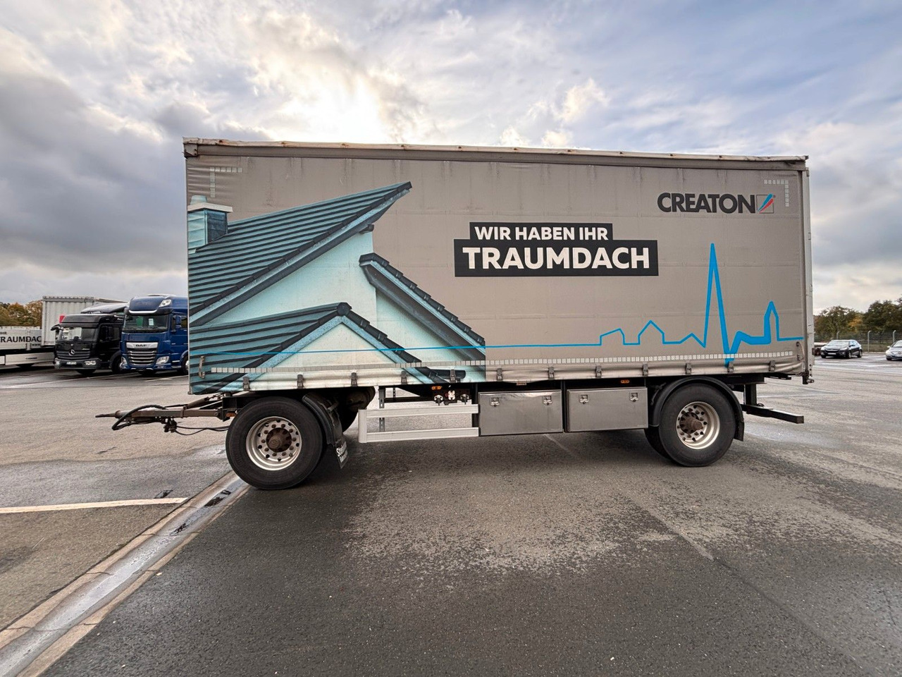 AZP18 Plane + Staplerhalterung - Tenteli römork: fotoğraf 1 AZP18 Plane + Staplerhalterung - Tenteli römork: fotoğraf 1