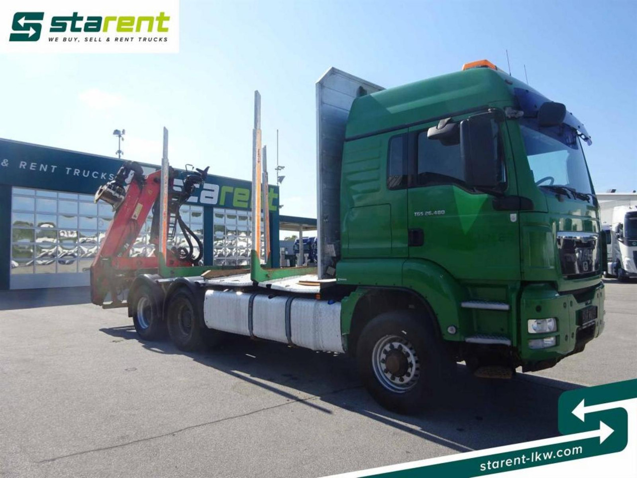MAN TGS 26.480 6x6 Holzaufbau mit Kran, Palfinger 120Z - Tomruk kamyonu: fotoğraf 3 MAN TGS 26.480 6x6 Holzaufbau mit Kran, Palfinger 120Z - Tomruk kamyonu: fotoğraf 3