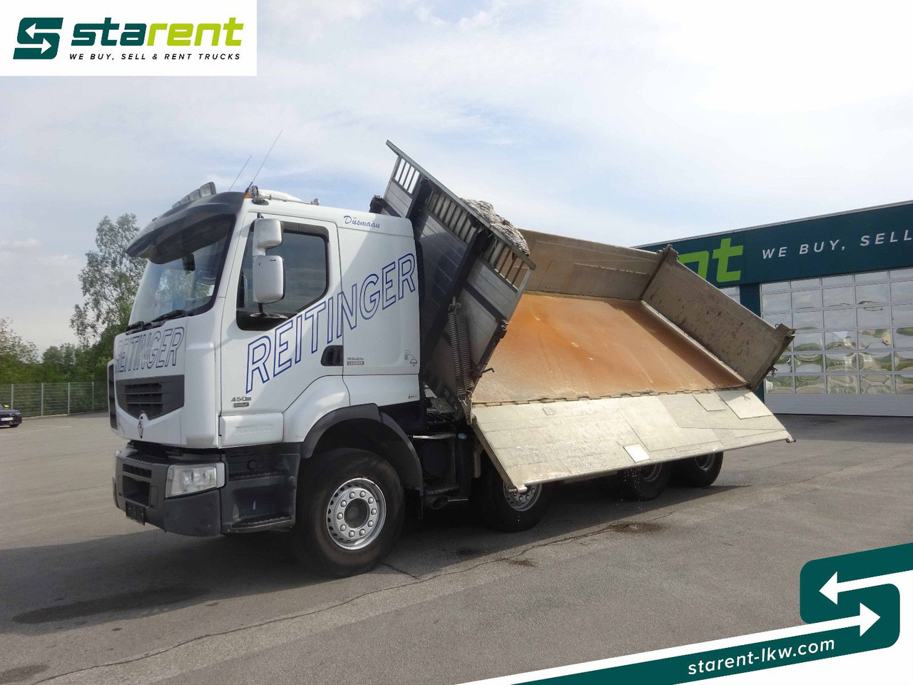 Renault Premium 450 DXi, 8x4, 3 Seitenkipper, Standklima - Damperli kamyon: fotoğraf 1 Renault Premium 450 DXi, 8x4, 3 Seitenkipper, Standklima - Damperli kamyon: fotoğraf 1