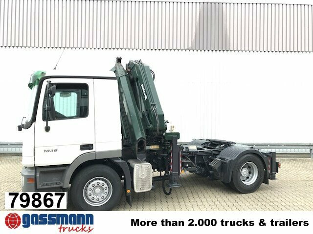 Mercedes-Benz Actros 1836 LS 4x2 mit Kran MKG HLK 330HP - Çekici: fotoğraf 1 Mercedes-Benz Actros 1836 LS 4x2 mit Kran MKG HLK 330HP - Çekici: fotoğraf 1