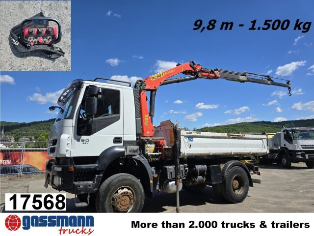 Iveco Trakker AD190T36W/T 4x4 mit Kran Palfinger PK - Damperli kamyon, Vinçli kamyon: fotoğraf 1 Iveco Trakker AD190T36W/T 4x4 mit Kran Palfinger PK - Damperli kamyon, Vinçli kamyon: fotoğraf 1