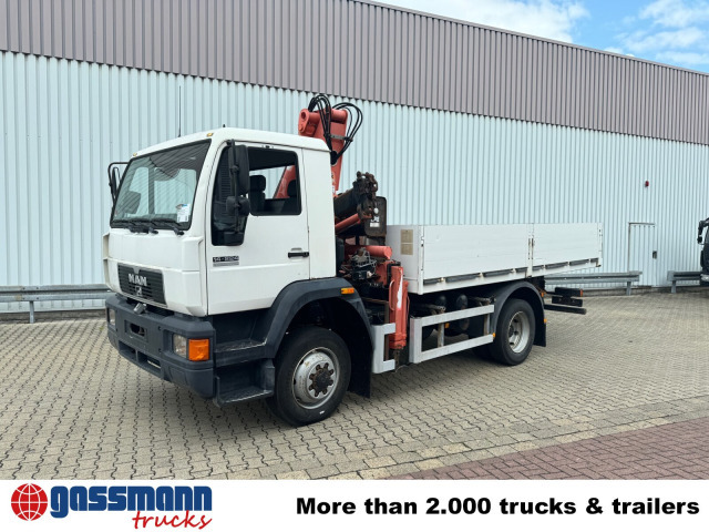 Sal/ Açık kasa kamyon, Vinçli kamyon MAN 14.224 LAC 4x4 BB mit Kran Atlas 100.1: fotoğraf 8