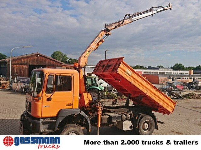MAN 19.293 4x4 BL mit Kran Meiller MK77RS2 - Damperli kamyon, Vinçli kamyon: fotoğraf 3 MAN 19.293 4x4 BL mit Kran Meiller MK77RS2 - Damperli kamyon, Vinçli kamyon: fotoğraf 3