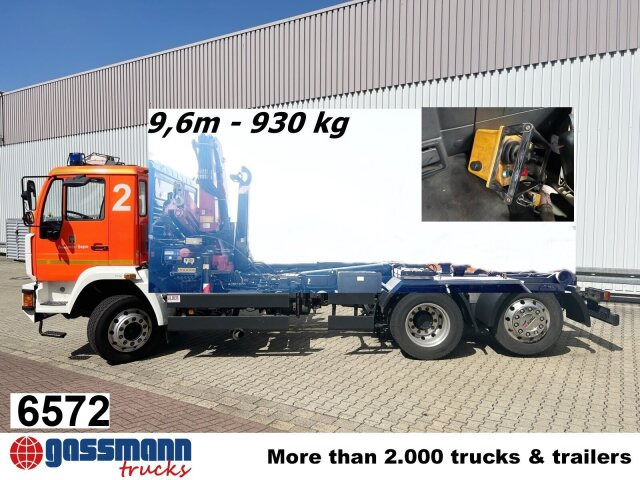 MAN 25/18.284 6x2-4 LL,Kran HMF 1113 K3, Funk, - Kancalı yükleyici kamyon, Vinçli kamyon: fotoğraf 1 MAN 25/18.284 6x2-4 LL,Kran HMF 1113 K3, Funk, - Kancalı yükleyici kamyon, Vinçli kamyon: fotoğraf 1