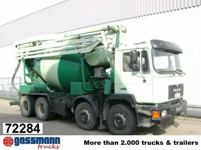 MAN 33.292 8x4 Mischer Stetter 7m³ mit Pumpe - Pompalı mikser: fotoğraf 1 MAN 33.292 8x4 Mischer Stetter 7m³ mit Pumpe - Pompalı mikser: fotoğraf 1