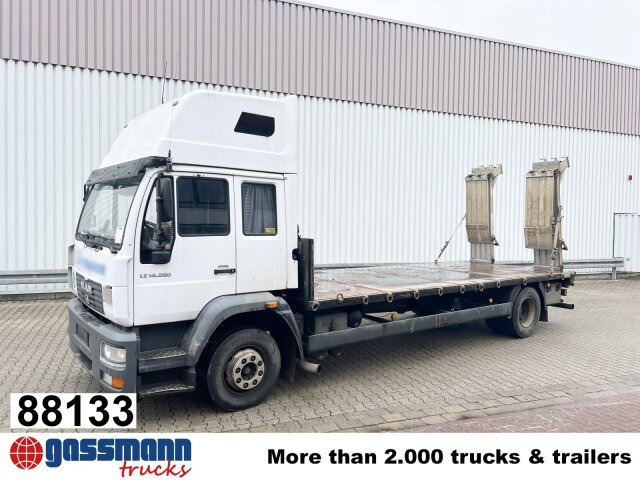 MAN LE 14.280 4x2 L, Maschinentransporter, 2x AHK - Sal/ Açık kasa kamyon: fotoğraf 1 MAN LE 14.280 4x2 L, Maschinentransporter, 2x AHK - Sal/ Açık kasa kamyon: fotoğraf 1