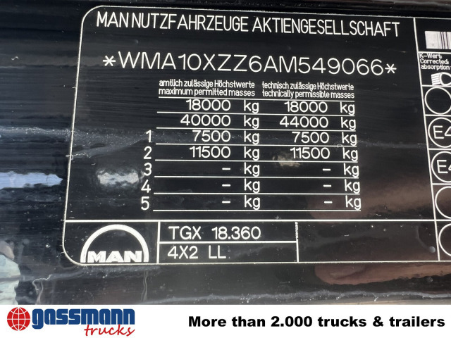 MAN TGA 18.360 4x2 LL, Fahrschulausstattung - Konteynır taşıyıcı/ Yedek karoser kamyon: fotoğraf 3 MAN TGA 18.360 4x2 LL, Fahrschulausstattung - Konteynır taşıyıcı/ Yedek karoser kamyon: fotoğraf 3