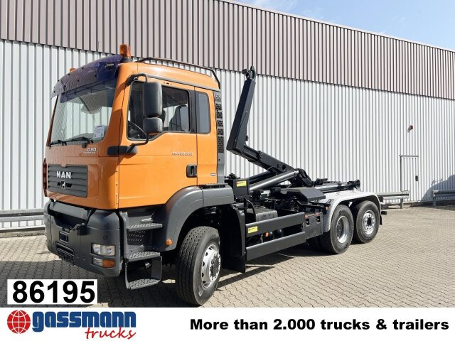 MAN TGA 28.350 6X4-4 BL, Lift-/Lenkachse, Meiller - Kancalı yükleyici kamyon: fotoğraf 1 MAN TGA 28.350 6X4-4 BL, Lift-/Lenkachse, Meiller - Kancalı yükleyici kamyon: fotoğraf 1