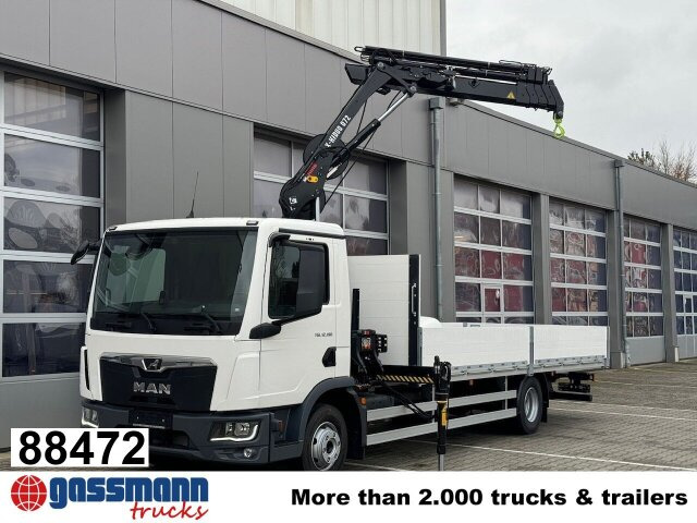MAN TGL 12.190 4x2 BL mit Kran Hiab Hiduo 072DS-4 - Sal/ Açık kasa kamyon, Vinçli kamyon: fotoğraf 1 MAN TGL 12.190 4x2 BL mit Kran Hiab Hiduo 072DS-4 - Sal/ Açık kasa kamyon, Vinçli kamyon: fotoğraf 1