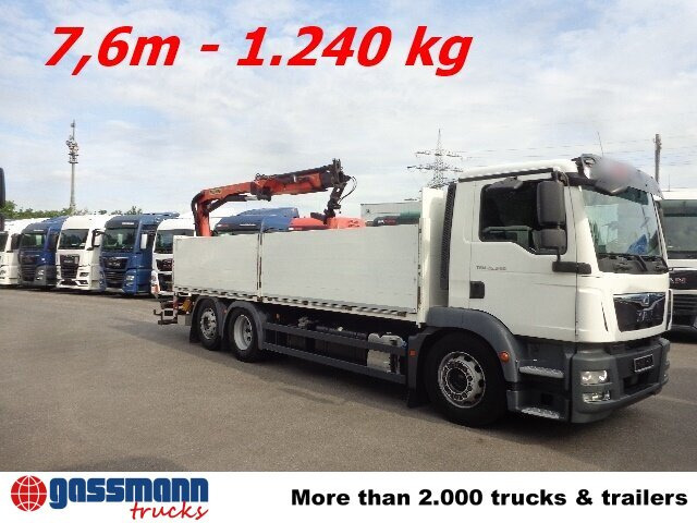 MAN TGM 26.340 6x2-4 LL,Lenk-Liftachse, Heckkran, - Sal/ Açık kasa kamyon, Vinçli kamyon: fotoğraf 5 MAN TGM 26.340 6x2-4 LL,Lenk-Liftachse, Heckkran, - Sal/ Açık kasa kamyon, Vinçli kamyon: fotoğraf 5