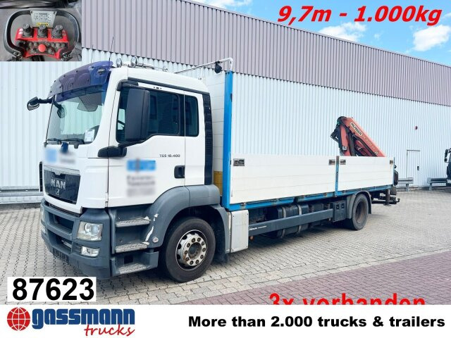 MAN TGS 18.400 4X2 BL, Kran PK 12002-EH B Funk, 2x - Sal/ Açık kasa kamyon, Vinçli kamyon: fotoğraf 1 MAN TGS 18.400 4X2 BL, Kran PK 12002-EH B Funk, 2x - Sal/ Açık kasa kamyon, Vinçli kamyon: fotoğraf 1