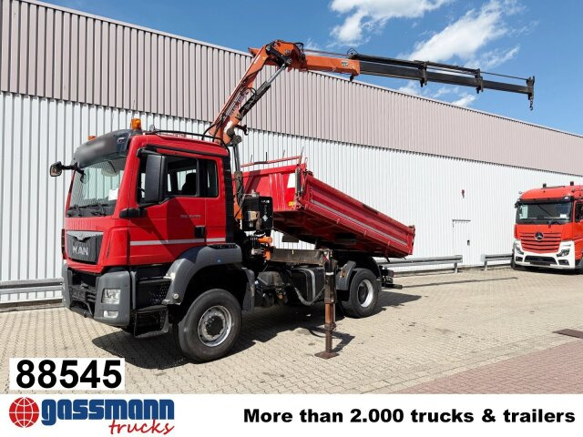 MAN TGS 18.400 4x4 BB, Navi, Kran Atlas 120.2E-A3L, - Damperli kamyon, Vinçli kamyon: fotoğraf 1 MAN TGS 18.400 4x4 BB, Navi, Kran Atlas 120.2E-A3L, - Damperli kamyon, Vinçli kamyon: fotoğraf 1