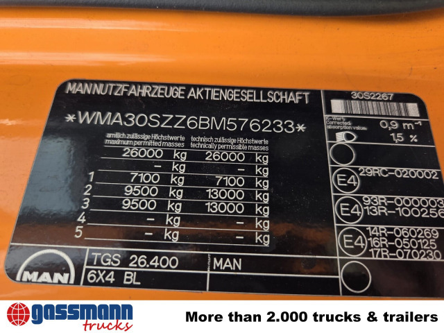 MAN TGS 26.400 6X4 BL - Şasi kamyon: fotoğraf 5 MAN TGS 26.400 6X4 BL - Şasi kamyon: fotoğraf 5