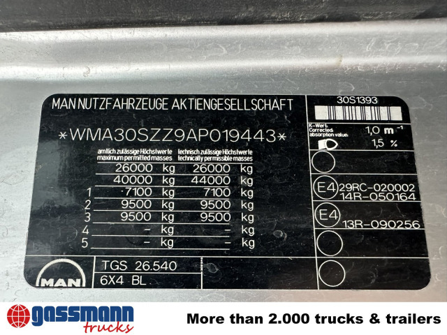 MAN TGS 26.540 6x4 BL, Retarder, Meiller - Damperli kamyon: fotoğraf 4 MAN TGS 26.540 6x4 BL, Retarder, Meiller - Damperli kamyon: fotoğraf 4