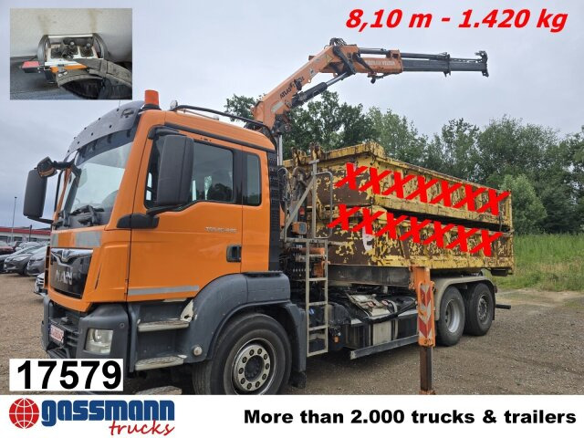 MAN TGS 28.440 BL/6x2/4, Atlas Kran VDL - Kancalı yükleyici kamyon, Vinçli kamyon: fotoğraf 1 MAN TGS 28.440 BL/6x2/4, Atlas Kran VDL - Kancalı yükleyici kamyon, Vinçli kamyon: fotoğraf 1