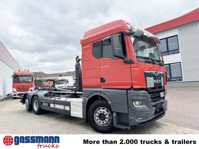 Kancalı yükleyici kamyon MAN TGX 26.470 6X2-4 BL, VDL 21-S 6200 Abrollkipper: fotoğraf 9