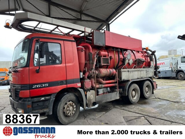 Mercedes-Benz Actros 2635 6x4, Kutschke Saug- und Spülwagen - Yol süpürme aracı: fotoğraf 1 Mercedes-Benz Actros 2635 6x4, Kutschke Saug- und Spülwagen - Yol süpürme aracı: fotoğraf 1