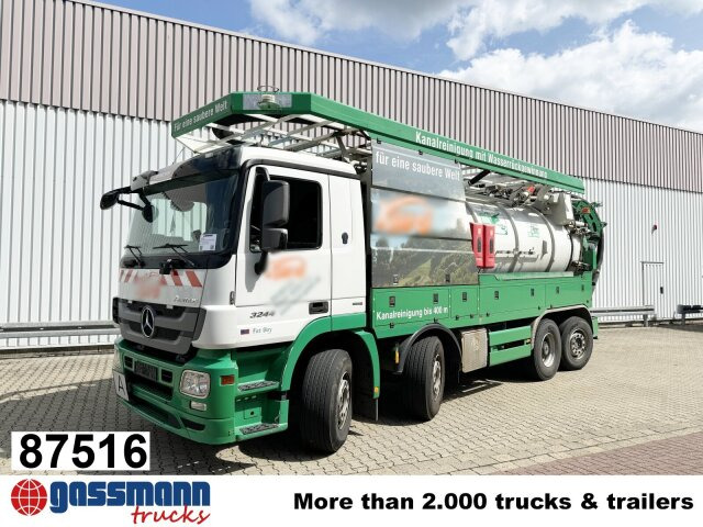 Mercedes-Benz Actros 3244 L 8x2/6, Assmann Saug- und - Yol süpürme aracı: fotoğraf 1 Mercedes-Benz Actros 3244 L 8x2/6, Assmann Saug- und - Yol süpürme aracı: fotoğraf 1