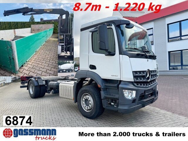 Mercedes-Benz Arocs 1840 L 4x2, Kran Palfinger PK12001L, - Sal/ Açık kasa kamyon, Vinçli kamyon: fotoğraf 1 Mercedes-Benz Arocs 1840 L 4x2, Kran Palfinger PK12001L, - Sal/ Açık kasa kamyon, Vinçli kamyon: fotoğraf 1